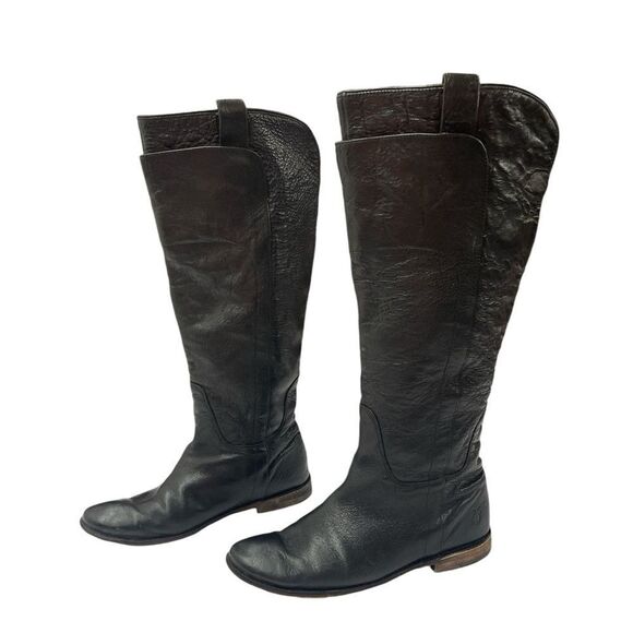 Frye Black Paige Tall Riding Boots - Picture 1 of 15